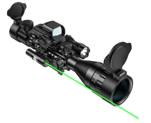 CVLIFE Rifle Scope 6-24x50 AO Red and Green Illuminated Long Range Scope