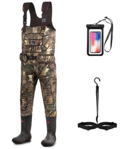 Trudave Chest Waders, 4.5mm Waterproof Neoprene Hunting Wader for Men &Women with 600G Insulated Boots