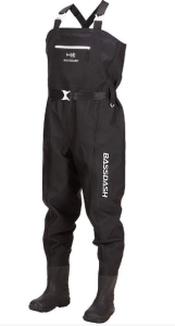 BASSDASH 3D Boot Foot Game Wader Ultra High Strength Black Plaid Nylon PVC Fishing Hunting Chest Waders for Men